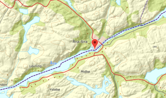 Landkarte von Åna-Sira