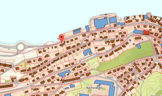 Karte für das Ferienhaus Romy in Farsund