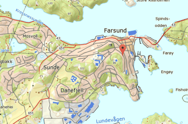 Karte von Farsund