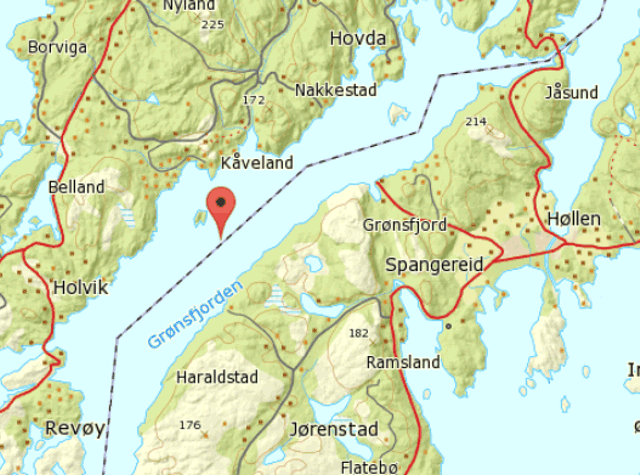 Karte vom Grønsfjord