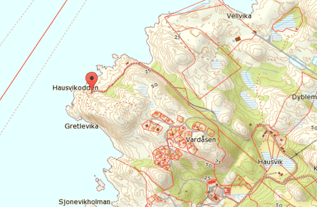 Karte von Hausvik Fort