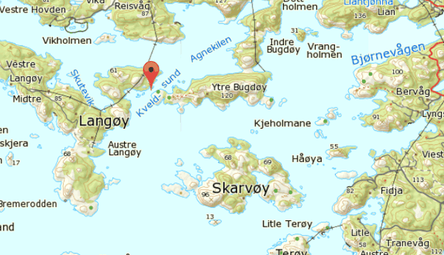Karte vom Kveldsund