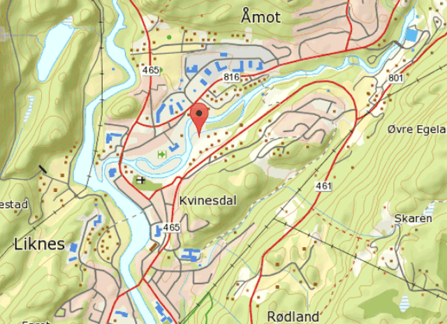 Karte von Kvinesdal
