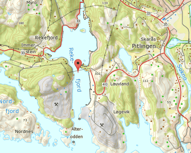 Karte vom Rekefjord