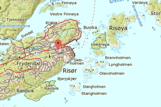 Karte von Risör