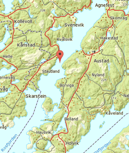 Karte vom Rosfjord