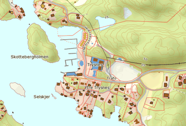 Karte von Trysnes