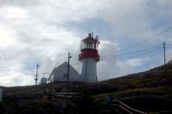 Der Leuchtturm beim Aufstieg.