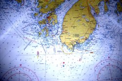 Alte Seekarte vom Kap Lindesnes.