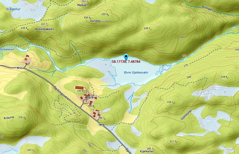 oevre gjellisvann land