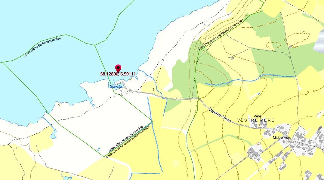 Karte von Stavestø