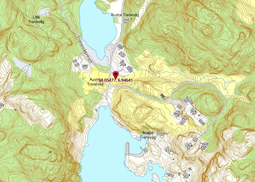 Karte von Tånevåg